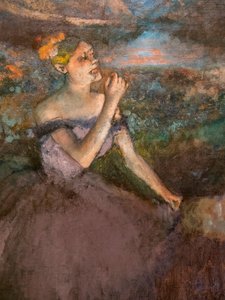 Tänzerin mit Blumensträußen (Detail) von Edgar Degas