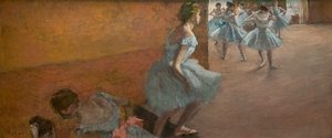 Tänzerinnen steigen eine Treppe hinauf von Edgar Degas