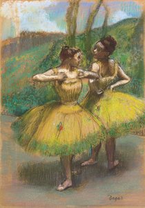 Tänzerinnen mit gelben Kleidern; Danseuses jupes jaunes, ca. 1896 von Edgar Degas