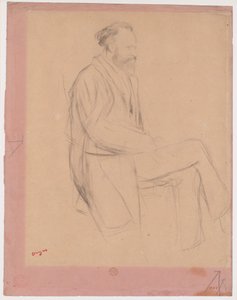 Édouard Manet, sitzend, Profil nach rechts von Edgar Degas