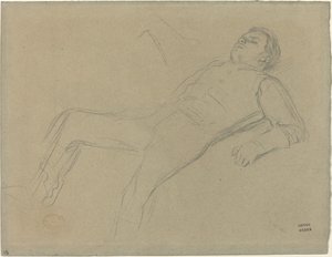 Gefallener Jockey Studie für Szene vom Hindernisrennen: Der gefallene Jockey, ca. 1866 von Edgar Degas
