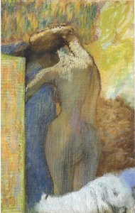 Frau, die sich die Haare trocknet von Edgar Degas
