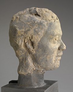 Kopf, Studie für ein Porträt von Mme Salle, ca. 1892 von Edgar Degas