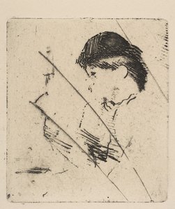 Kopf und Schultern einer jungen Frau im Profil I, ca. 1879 von Edgar Degas
