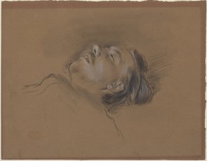 Kopf des gefallenen Jockeys (Studie) von Edgar Degas