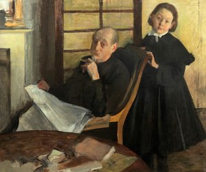 Henri Degas und seine Nichte Lucie Degas (Der Onkel und die Cousine des Künstlers) von Edgar Degas