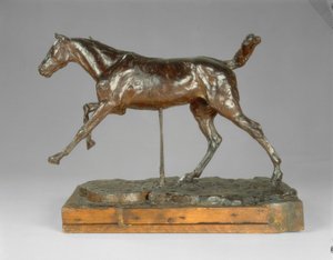 Pferd galoppiert auf dem rechten Fuß, späte 1880er von Edgar Degas