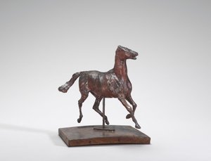 Pferd im Trab, die Füße berühren nicht den Boden von Edgar Degas