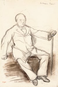 Jules Perrot, Studie für Der Tänzer Perrot, sitzend, ca. 1880 von Edgar Degas
