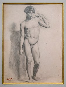 Stehender Mann (ca. 1856-1858, Graphit auf Papier) von Edgar Degas