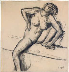 Akt, Ende der 1890er Jahre von Edgar Degas