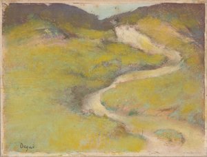 Pfad in einem Feld von Edgar Degas