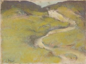 Pfad in einem Feld, 1890 von Edgar Degas