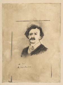 Porträt von Virginie, Kardinals Liebling, der Schauspieler Crochard, Illustration für La Fami..., ca. 1880 von Edgar Degas