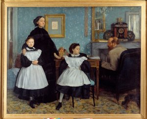 Porträt der Familie Bellelli Der Maler verbrachte einige Monate in der Toskana bei seinen Onkeln, den Bellelli - Gemälde von Edgar Degas (1834-1917) von Edgar Degas