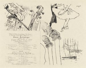 Programm für die Soiree Artistique, 18 von Edgar Degas