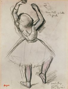Rückansicht einer Tänzerin von Edgar Degas