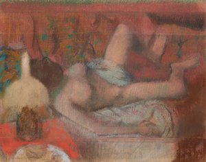 Liegende nackte Frau, ca. 1888-90 von Edgar Degas