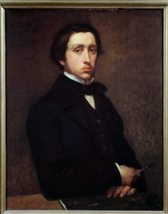 Selbstporträt mit Kohlehalter von Edgar Degas