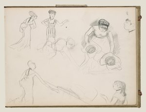 Skizzen von Café-Sängern von Edgar Degas