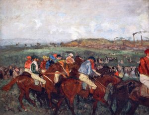 Das Herrenrennen, vor dem Start von Edgar Degas