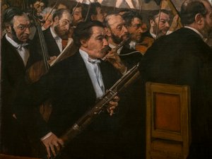 Das Opernorchester (Detail). 1870