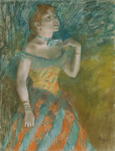 Die Sängerin in Grün, ca. 1884 von Edgar Degas