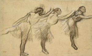 Drei Studien einer Ballerina von Edgar Degas
