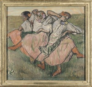 Drei Tänzerinnen in ukrainischer Tracht von Edgar Degas