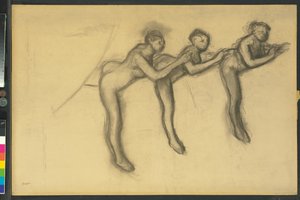 Drei Tänzer in Strumpfhosen, ca. 1895-1900 von Edgar Degas