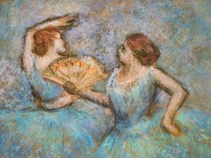 Zwei Tänzer (Detail). Um 1905 von Edgar Degas