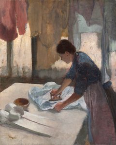 Frau beim Bügeln, um 1876-87