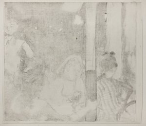 Frauen vor einem Café, Abend, ca. 1877