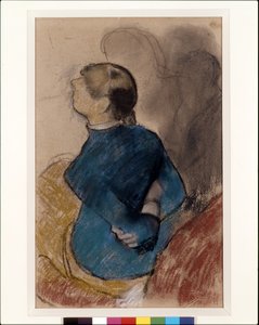 Junge Frau in Blau von Edgar Degas