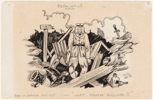 Vergeltung, Dan of Damage Dug-Out: Gott strafe England!!!, 1917 von Edgar Fryer