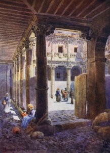 Nordspanien: Burgos, Patio des Casa de Miranda von Edgar T. A. Wigram