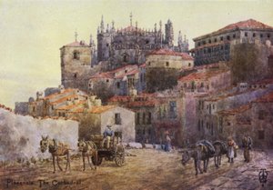 Nordspanien: Plasencia, die Stadtmauern und die Kathedrale von Edgar T. A. Wigram