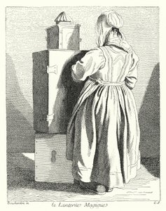 Die Zauberlaterne (Stich) von Edmé (after) Bouchardon