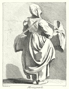 Frau aus den Bergen von Edmé (after) Bouchardon