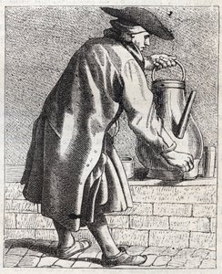 Der Kaffeeverkäufer - Kleines Gewerbe in Paris von Edmé Bouchardon