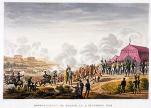 Die Bombardierung von Madrid, Spanien, 4. Dezember 1808