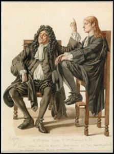 Porträt von Monsieur Diafoirus Vater und Sohn, um 1870 von Edmond Aime Florentin Geffroy