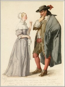 Porträt von Agnes und Arnolphe, um 1870 von Edmond Aime Florentin Geffroy