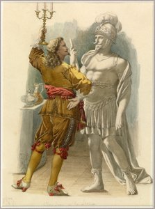 Porträt von Dom Juan und der Statue, um 1870 von Edmond Aime Florentin Geffroy