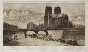 Die Apsis von Notre Dame de Paris von Edmond Gosselin