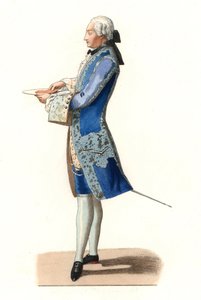 Charles Rosalie de Rohan Chabot (1740-1813), Graf von Jarnac, nach einem Gemälde von 1777 von Olivier - Lithographie nach einer Illustration von Edmond Lechevallier-Chevignard (1825-1902), aus „Costumes historiques des 16e“ von Edmond Lechevallier Chevignard
