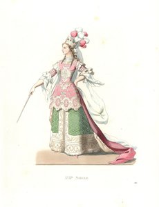 Französische Frau im Ballettkostüm
