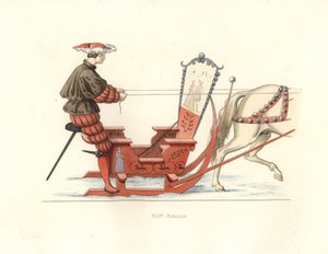 Deutscher Mann bei einem Schlittenrennen von Edmond Lechevallier Chevignard