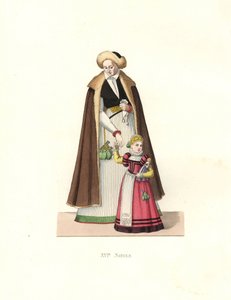 Frau aus Schlesien und Mädchen