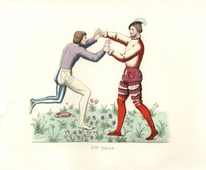 Französische Ringer von Edmond Lechevallier Chevignard